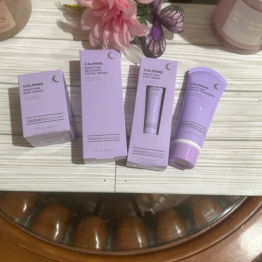 Calming Nighttime Skincare Set - Purple